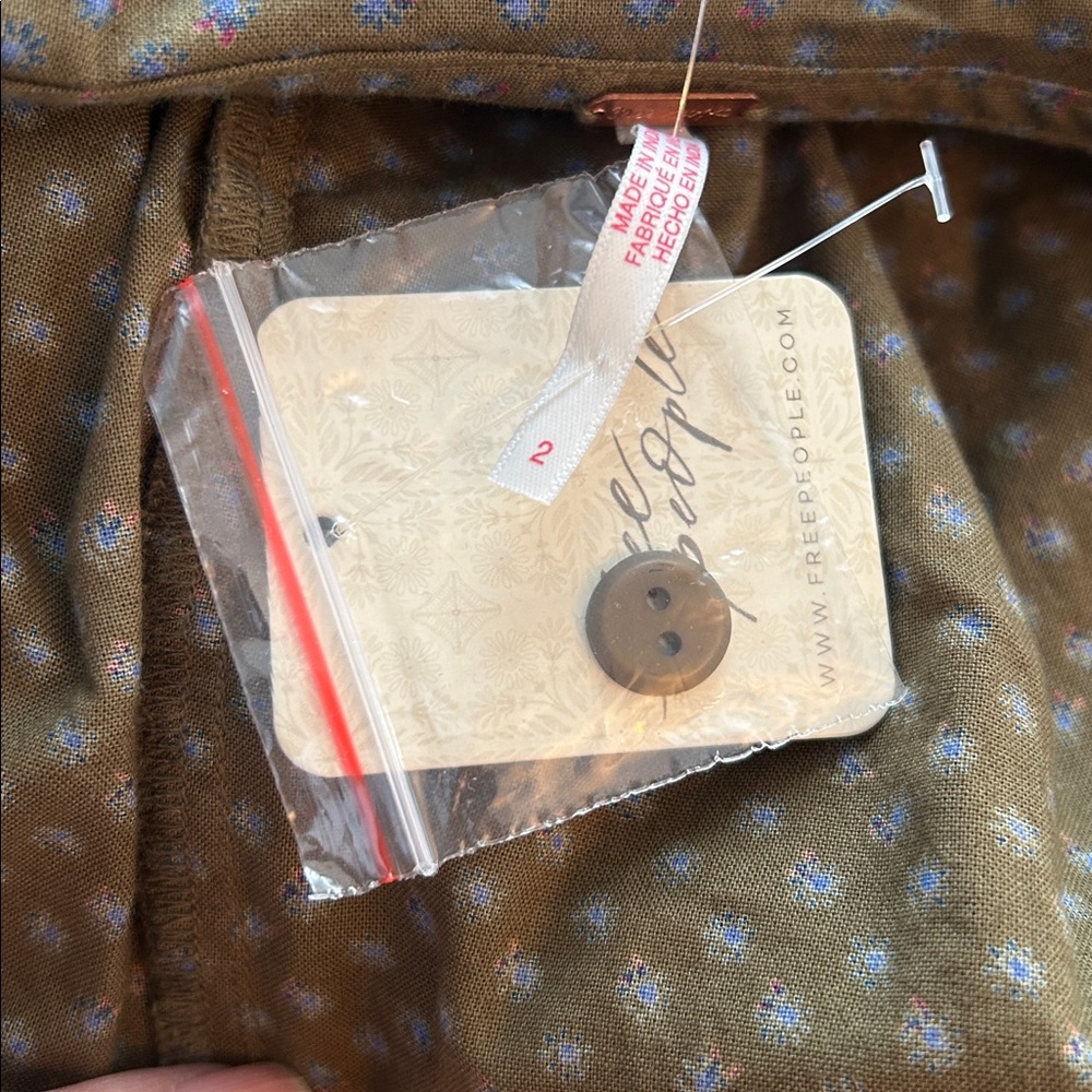 FREE PEOPLE Need To Know Mini Dress Army Combo size 2 - Picture 8 of 8